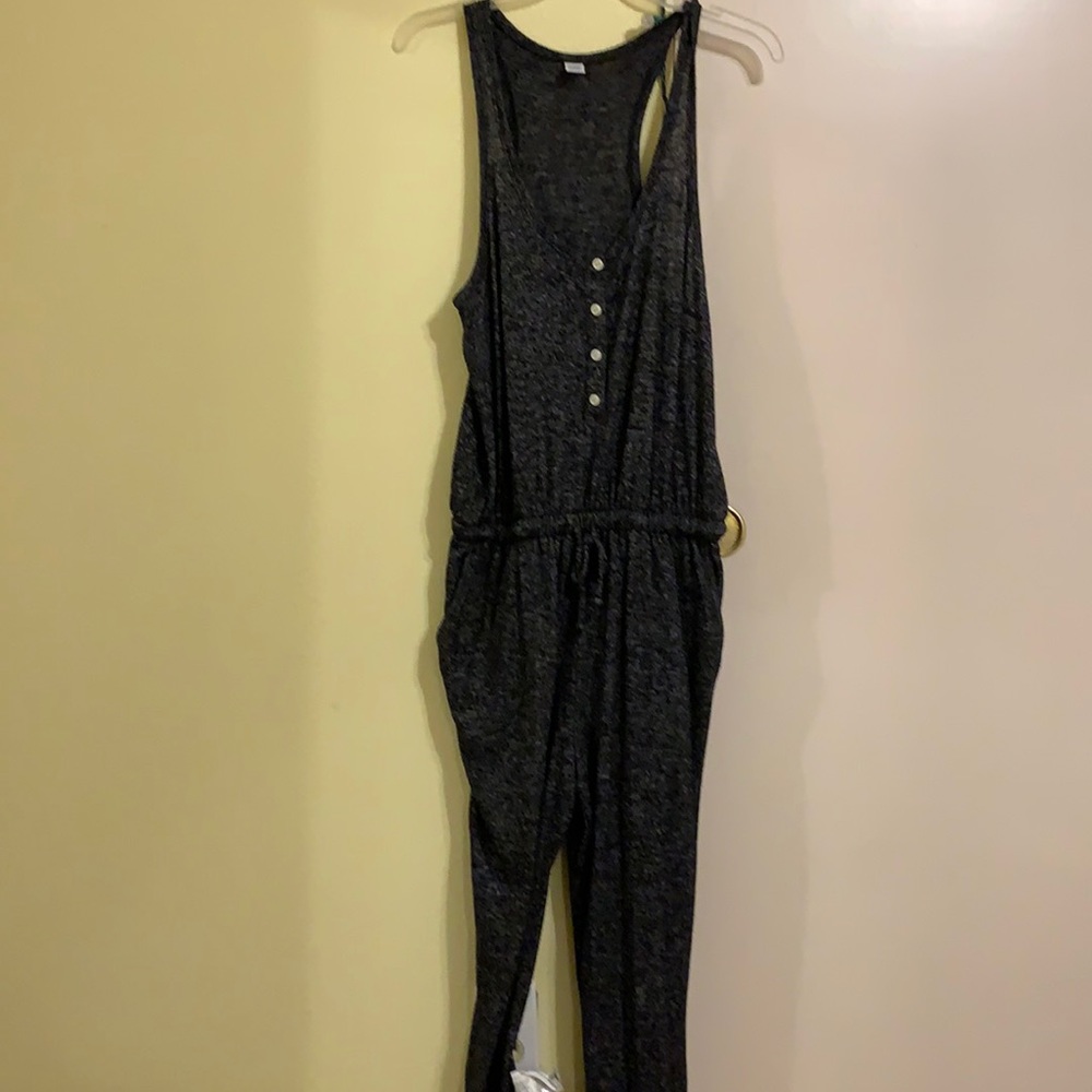 Women’s old navy charcoal heather jumpsuit